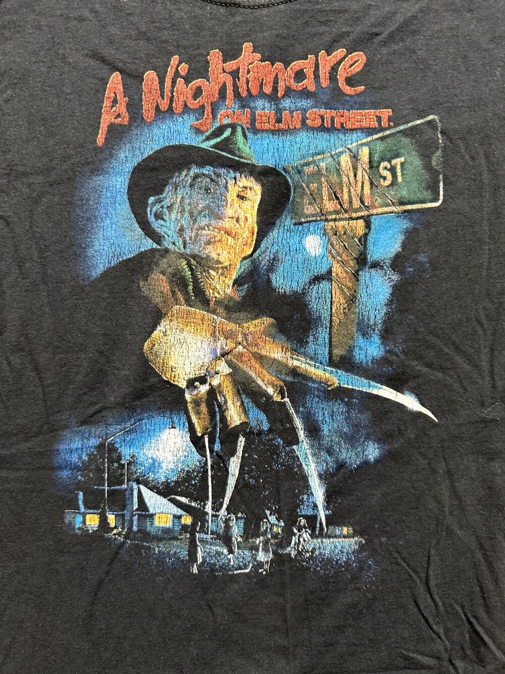 A Nightmare on Elm Street Freddy Krueger T-Shirt Black Size M